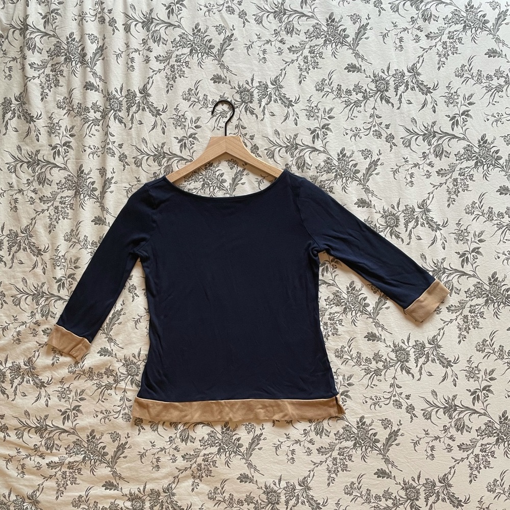 Talbots Petites Supima Cotton Boatneck Blouse